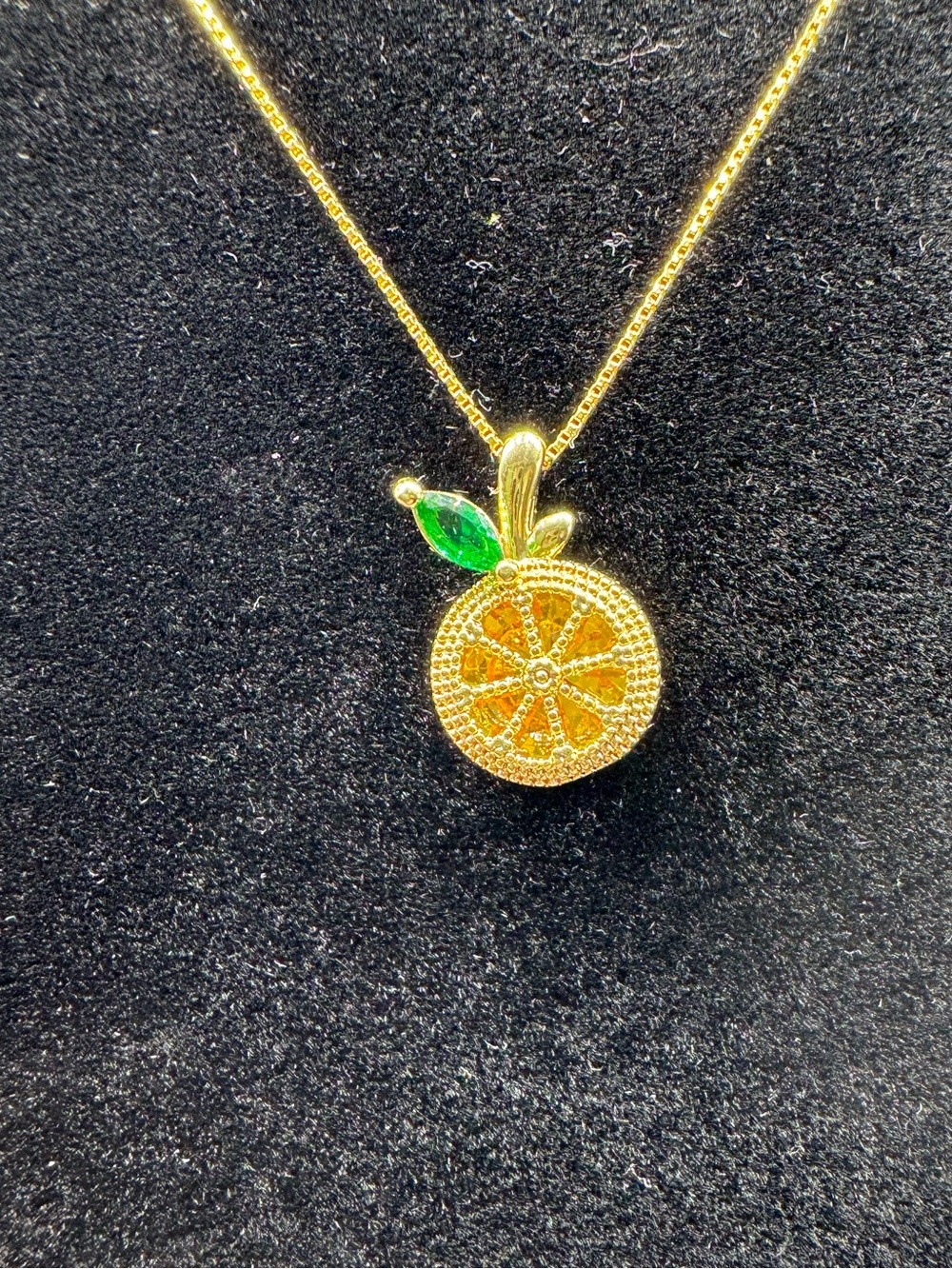 14k Orange Pendant - Picture 4 of 11